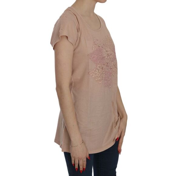 PINK MEMORIES Lace Appliqu TShirt Women Pink Tops & T-Shirts - Picture 4 of 5